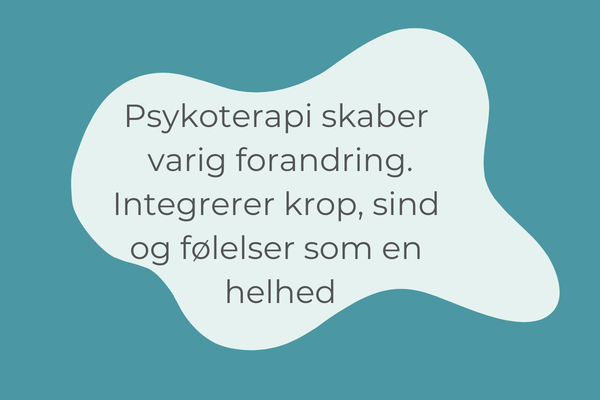 Det kan psykoterapien, som almindelig terapi mangler